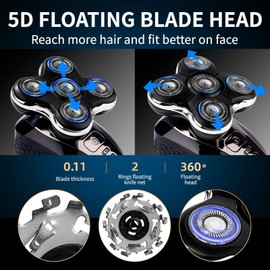 2 Pack Balder Pro Replacement Heads for Remington XR7000 Shaver,Balder Pro Head Shaver XR1500,XR1501 Replacement Blades,5 Dual Track Precision Blades for Bald Men,with 2PCS Cleaning Brushes