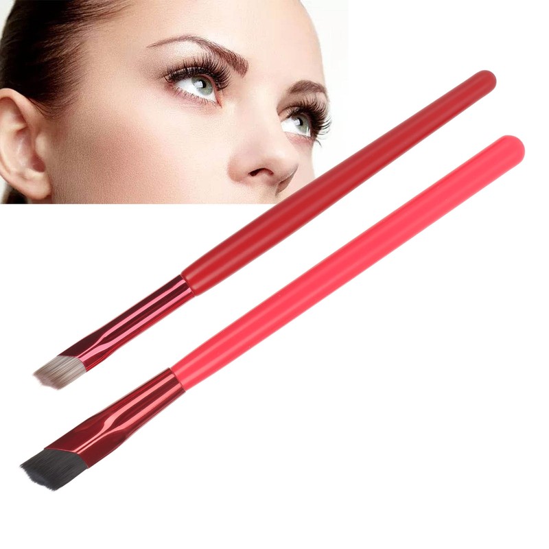 2 Pcs Eyebrow Brush Set Ultra Thin Bevel Multifunctional Makeup