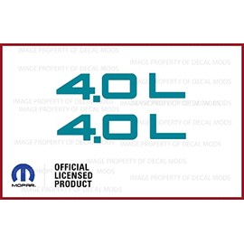 Decal Mods Fender 4.0 Side Logo Graphic fits Jeep Wrangler TJ (1997-2006) (Set of 2) (Turquoise/Teal) | SJ3Y9