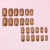 Gold Press on Nails Chrome Metal Fake Nails Glossy Mirror