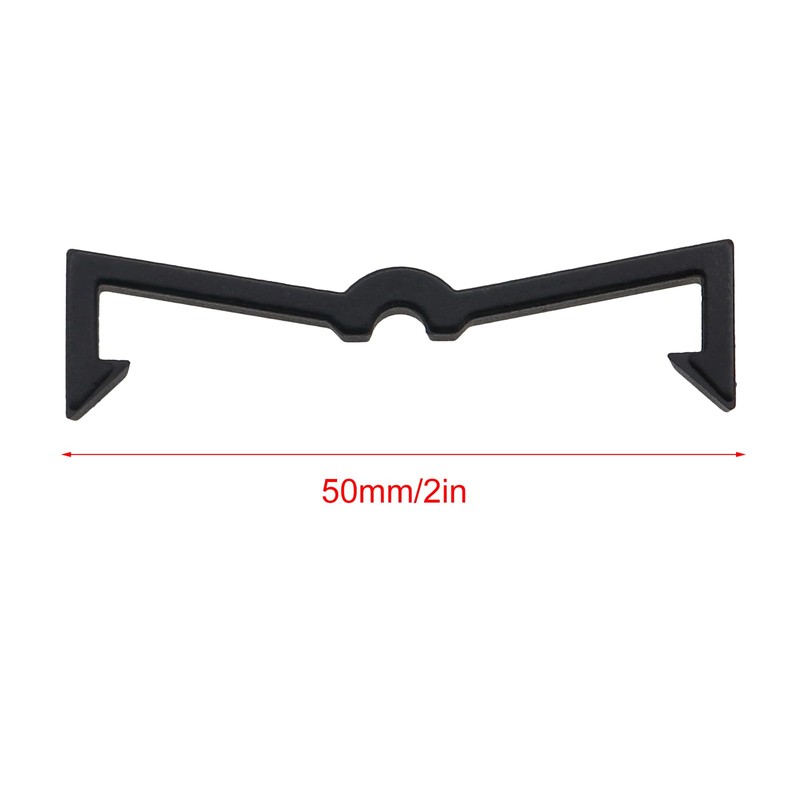 Guifeng 50PCS 2 Inch Black Hole Board Hooks Plastic Pegboard