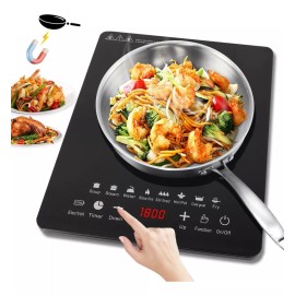 Parrilla Eléctrica Digital Parrilla Eléctrica Inducción 2200w Control Tactil Color Negro