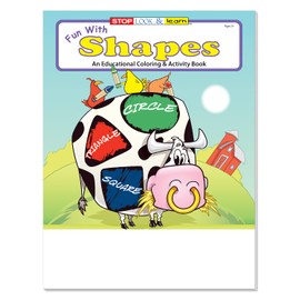 ZOCO - Learn Shapes - Kids Educational Coloring Books (25 Bulk Pack, Without Crayons) - School Handout for Children Ages 4-8 - Games, Puzzles, Activities for Kids