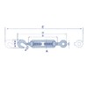 M4 6MM Eye Stainless Steel Turnbuckle Hook Eye - 4MM