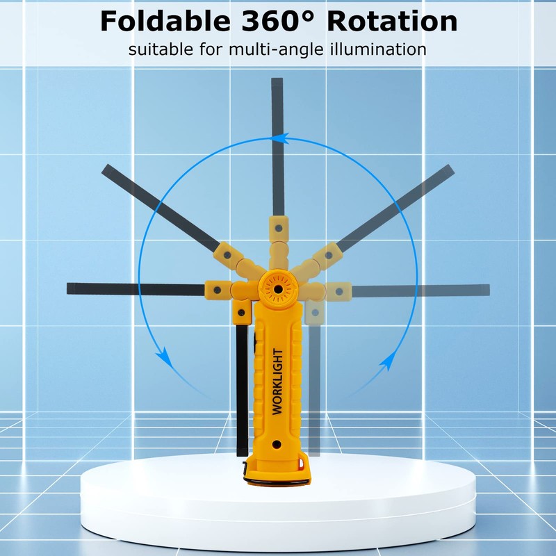 2Pack LED Work Light, USB Rechargeable COB Light with Magnetic