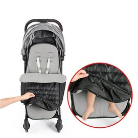 Universal baby Bunting Footmuff Baby Stroller Sleeping Bag Pushchair Footmuff Waterproof Windproof Cold-Proof Detachable Stroller Liner Buggy Padded Footmuff Annex Mat for Newborn Stroller(black)