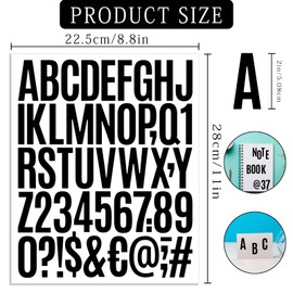 1400 Pcs 28 Sheets 2 Inch Letter and Number Stickers Self Adhesive Vinyl Waterproof Mailbox Numbers Stickers for Scrapbooking Crafts，Mailbox,Window,lockers, Home,Craft, Arts, DIY (Black)