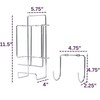 JERDON Ironing Board Holder and Iron Caddy - Stainless Steel