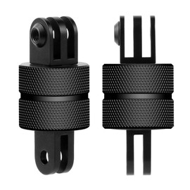 FEICHAO 2 x 360 Degree Universal Swivel Mount CNC Rotating Tripod Adapter Head Pivot Arm Connector Compatible with GoPro Hero Series/Session 8.0 5 4 / Fusion and Other Action Cameras