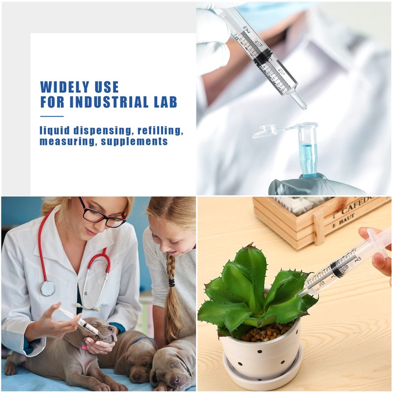 Frienda Large Plastic Syringe 4 Pack Measuring Syringe Tools Dispensing