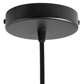 Canopy for Textile Cable, Lamps Canopy Metal. 1/2/3/5/7 Hole. White, Black, Chrome, Copper, Brass, Pearl Black (1 Hole Black)