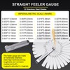 2 Pcs Stainless Feeler Gauges, 32 Pieces Universal Blade Feeler