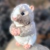 Auswella Plush Grey Hamster Sitting 6"