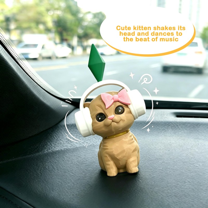 Bobble Head Cat, 3D Printed Shaking Head Car & Desk