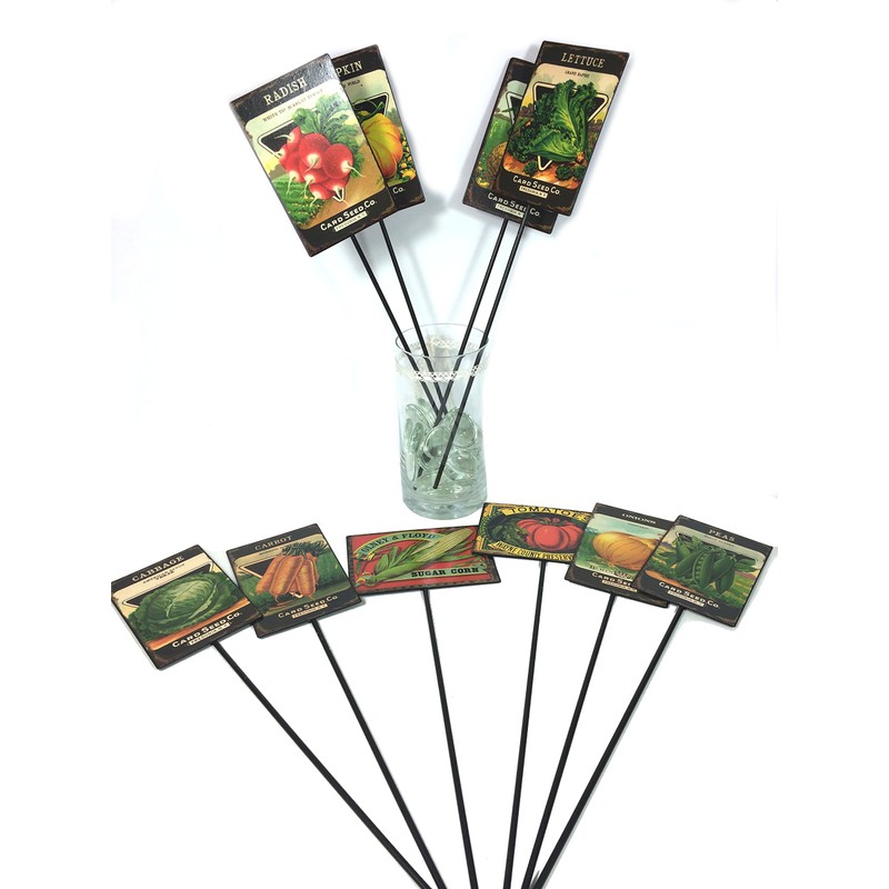 Garden Markers Vegetables 14.5 Inches Set of 10