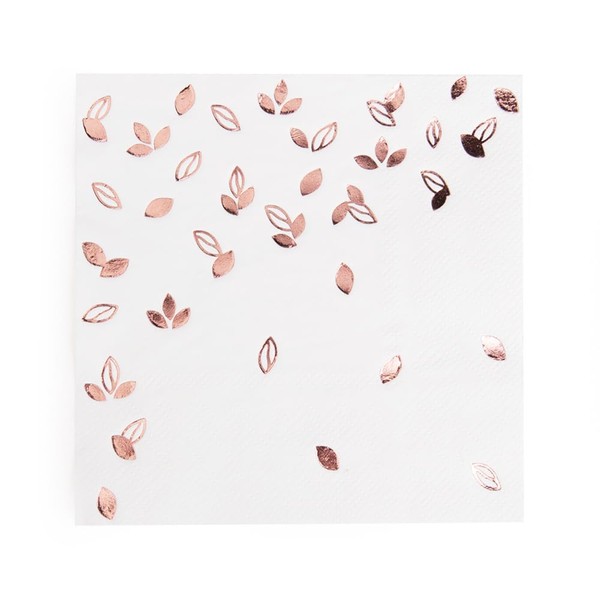 Paquete de 80 servilletas de cóctel de papel blanco con