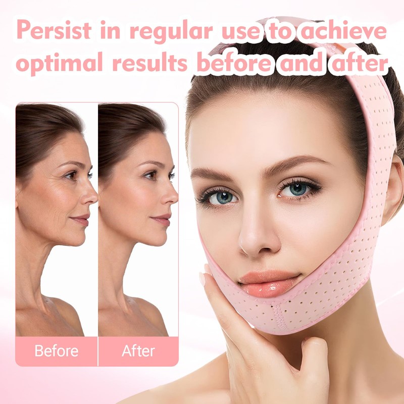 Pack of 2 Double Chin Mask, Full Breathing Chin Brace,