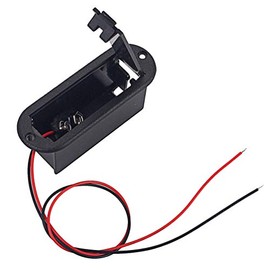 Healifty 9V Battery Holder Case Guitar Battery Case Box with Battery Cable for Active Guitar Bass Pickup (Black)