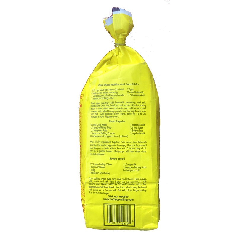 Moss Water Ground Yellow Corn Meal 2 Lbs