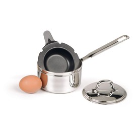 RSVP International Endurance Single Egg Poacher Set | Perfectly Poached Eggs | Includes Stainless Steel Pan | Dishwasher Safe