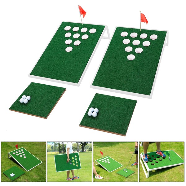 OOFIT Golf Chipping Game Set, Combined Pong Game for Enthusiasts