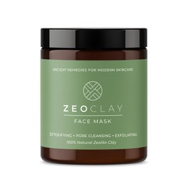 ZeoClay Organic Zeolite Clay Face Mask – Deep Pore Cleansing & Detox, Acne & Blackhead Treatment, Oil Control & Skin Tightening – Natural Spa-Quality Exfoliant for Radiant, Healthy Skin – 20 Uses