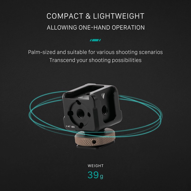 Tilta Multi-Functional Cold Shoe Mounting Bracket with Anti-slip design,Multiple Modes