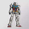 RX-78-2 Gundam Mobile Suit Anime Glossy Vinyl Die Cut Sticker 5" Length