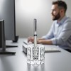 QFkris Fancy Crystal Single Pen Holder for Desk, Glass Fountain