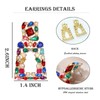 Colorful Rhinestone Rectangle Dangle Earrings Trendy Sparkly Crystal Geometric Drop