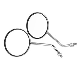 8mm Scooter Mirrors, 1 Pair 8mm Right and Left Motorcycle Rearview Mirrors, Round Motorcycle Rearview Mirrors