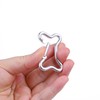 Vagocom 4Pcs Bone Shaped Keychain Clip,1.97Inches/5cm Aluminum Alloy Spring Key