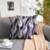 Black and Purple Grey Throw Pillow Covers Set of 2