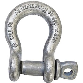 Crosby Screw Pin Anchor Shackle Alloy Steel, Galvanized, 2 Ton WLL, 3/8" Size, G-209A