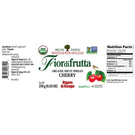 Rigoni di Asiago Fiordifrutta Organic Fruit Spread, Cherry, 6 Count, 8.82 oz