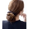 VINGTAINE HS-138-BR- Bi-Color, Scrunchy, Big, Large, Linen, Casual, Two-Tone Hair