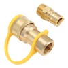 KIMISS Gas Quick Connect Adapter Kit 3 Piece Set Brass