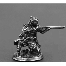 Alloy Samurai Model, Ancient Mini Warrior Model Toy, Japanese Style Table Games and Chess Decoration Military Manual, DIY Alloy Samurai Doll (Gunner Warrior-C)