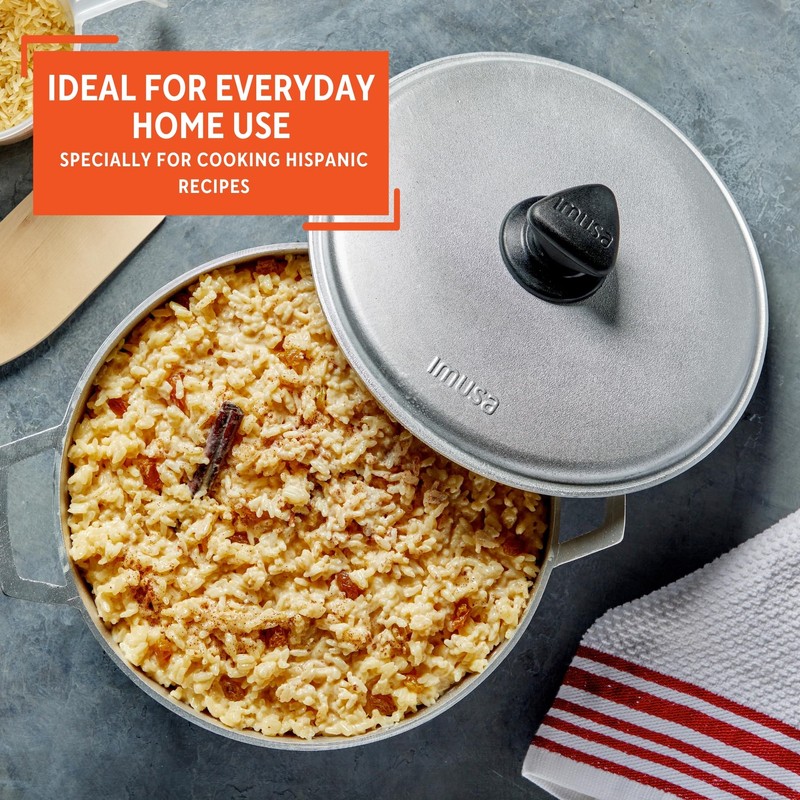 IMUSA Caldero Stock Pot with Aluminium Lid 2QT, Cast Aluminum,