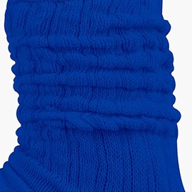 MDR Distributors MDRE Lightweight Slouch Socks for Women & Men – Soft Cotton Blend, Retro 80s Style, One Size (9–11), Made in USA, 1 Pair (US, Numeric, 9, 11, Regular, Regular, Royal Blue)
