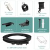 Ceiling Curtain Track, Flexible Bendable Curtain Track 10 Ft Black