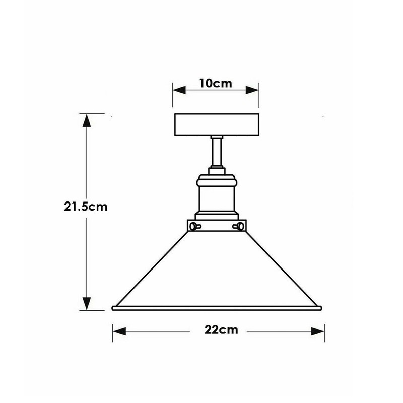 LEDSone Modern Metal Ceiling Light Semi Flush Light Metal Ceiling
