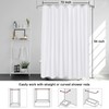 EurCross Extra Long Fabric Shower Curtain Liner 84 inches Long