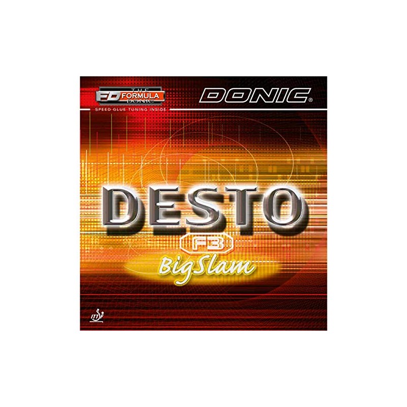 Donic Desto F3 Bigslam Table Tennis Rubber (2.0mm, Black)