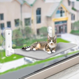 Cat Bet, Cat Hammock, Pet Bed, Strong Suction Cup, Large, Cat Bet, Cat Hammock, Nyal Sock, For All Seasons, Zipper, Easy Assembly, Washable, Foldable, For Windows, Sunbathing, Cats, Stress Relief,
