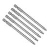 sourcing map 4 Pcs 5mm PH2 Magnetic Phillips Screwdriver Bits,