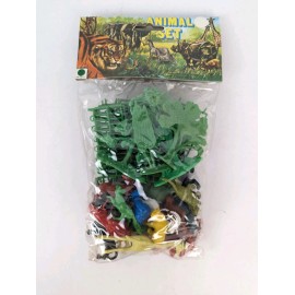 RI Toys NEW 80s Plastic Toy Zoo Animal Figures 40+ Pc African Wildlife Set Vintage NOS