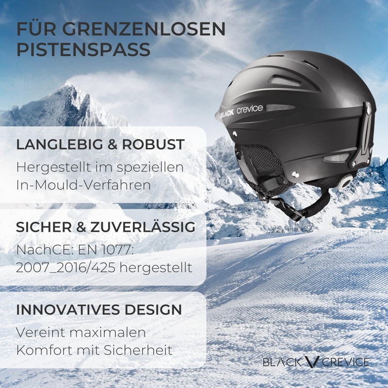 Black Crevice Ischgl Ski Helmet Black black Size:M
