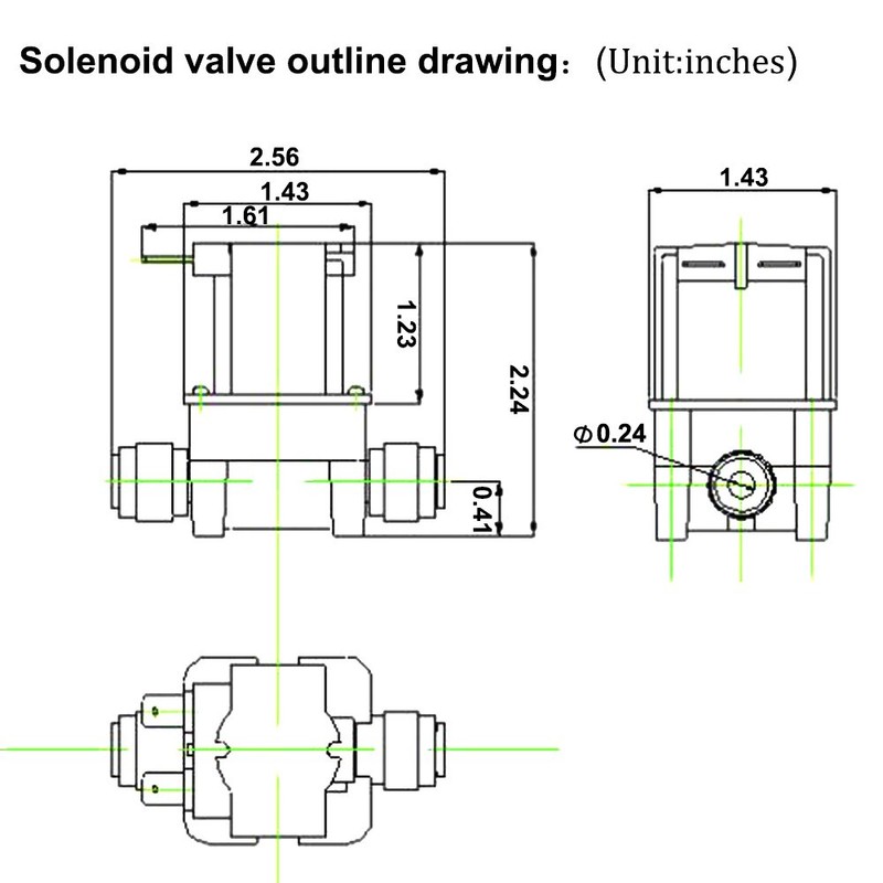 Fakerba AC 110V Inlet Water Solenoid Electric Valve - 1/4"