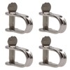 5mm Stainless Steel Strip Dee Shackle 4 Pack